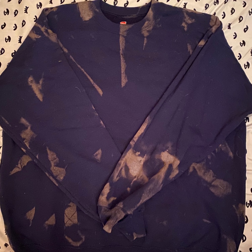 ONE OF A KIND bleach tie dye sweater size XL